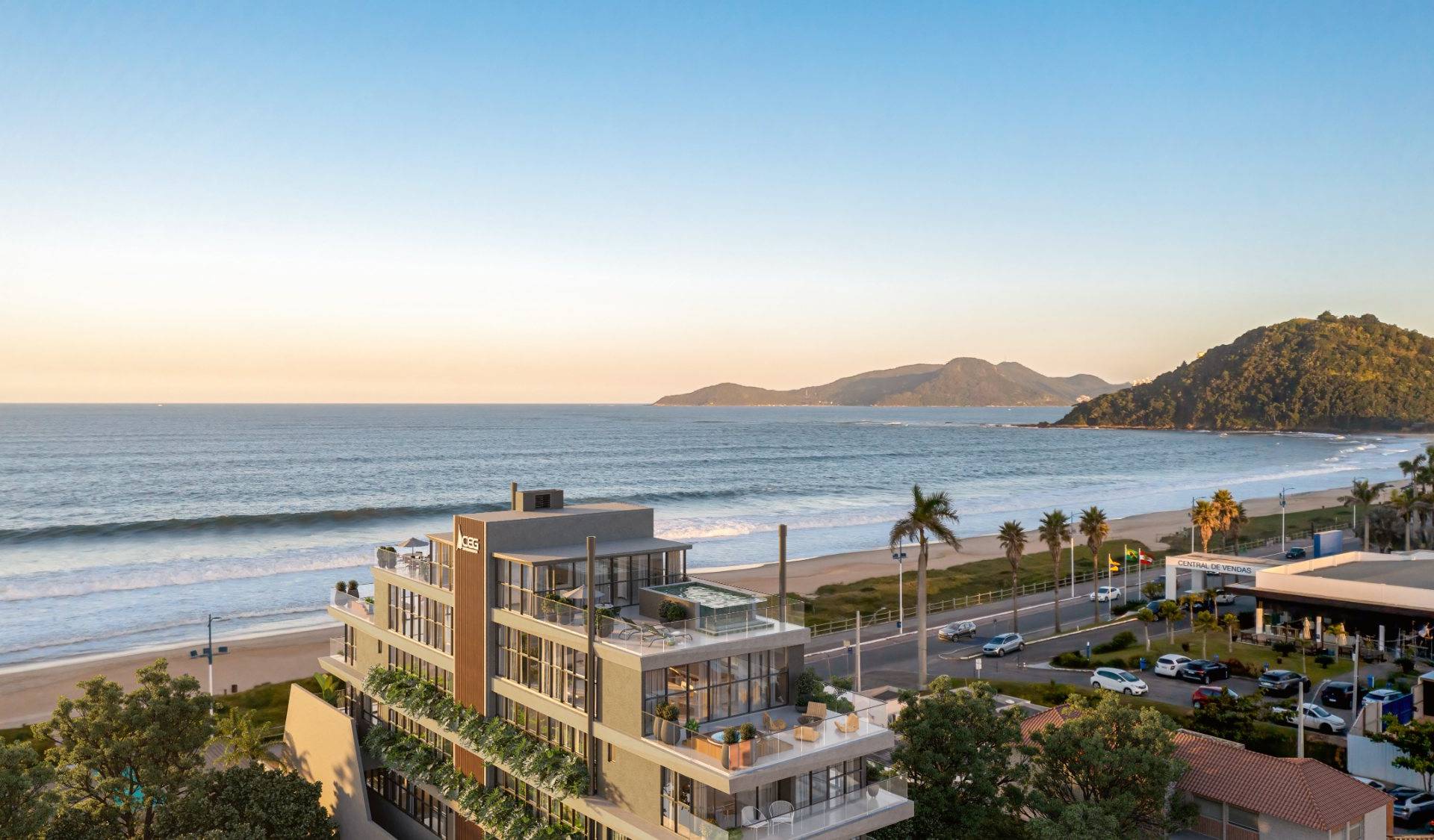 Sense · 188 m² com piscina privativa, prédio frente mar